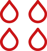 icono de cuatro gotas para representar los barnices base agua